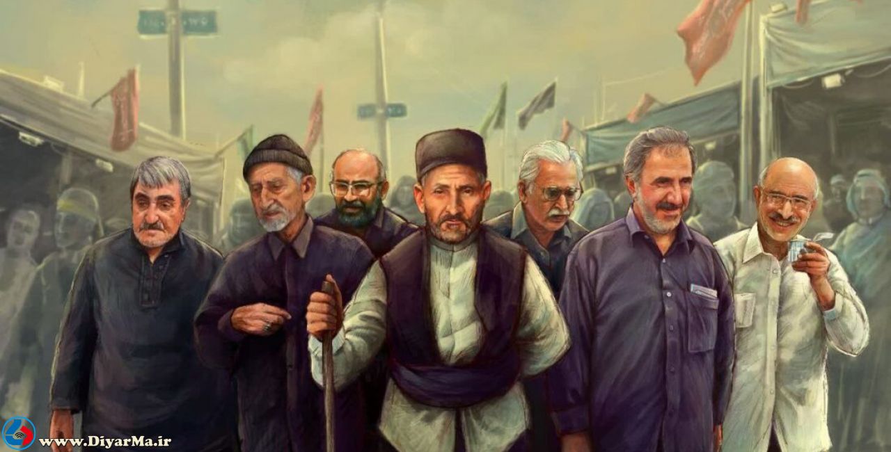 از نقاشی دیجیتال هفت شاعر آیینی فقید گیلان اثر بهنام شیرمحمدی رونمایی شد.